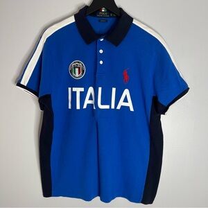 Polo Ralph Lauren Italia Polo Shirt Mens XL Blue